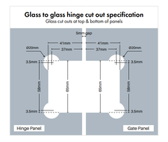 Polaris 125 Soft Close Hinge - 1 Pair, Self Closing Pool Fence Glass Gate