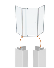 135 Degrees framed adaptor kit - 2 Pack, use with our Adjustable Semi Frameless Screens