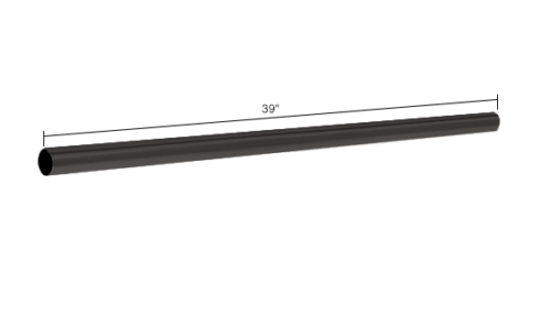 Matt black vertical shower screen support arm, Frameless shower screen ceiling arm