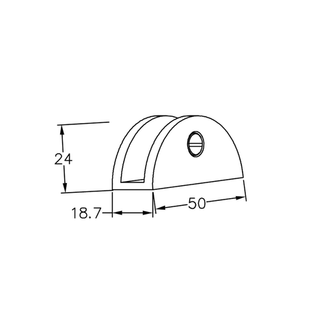 Frameless Shower Glass U BRACKET  10mm glass