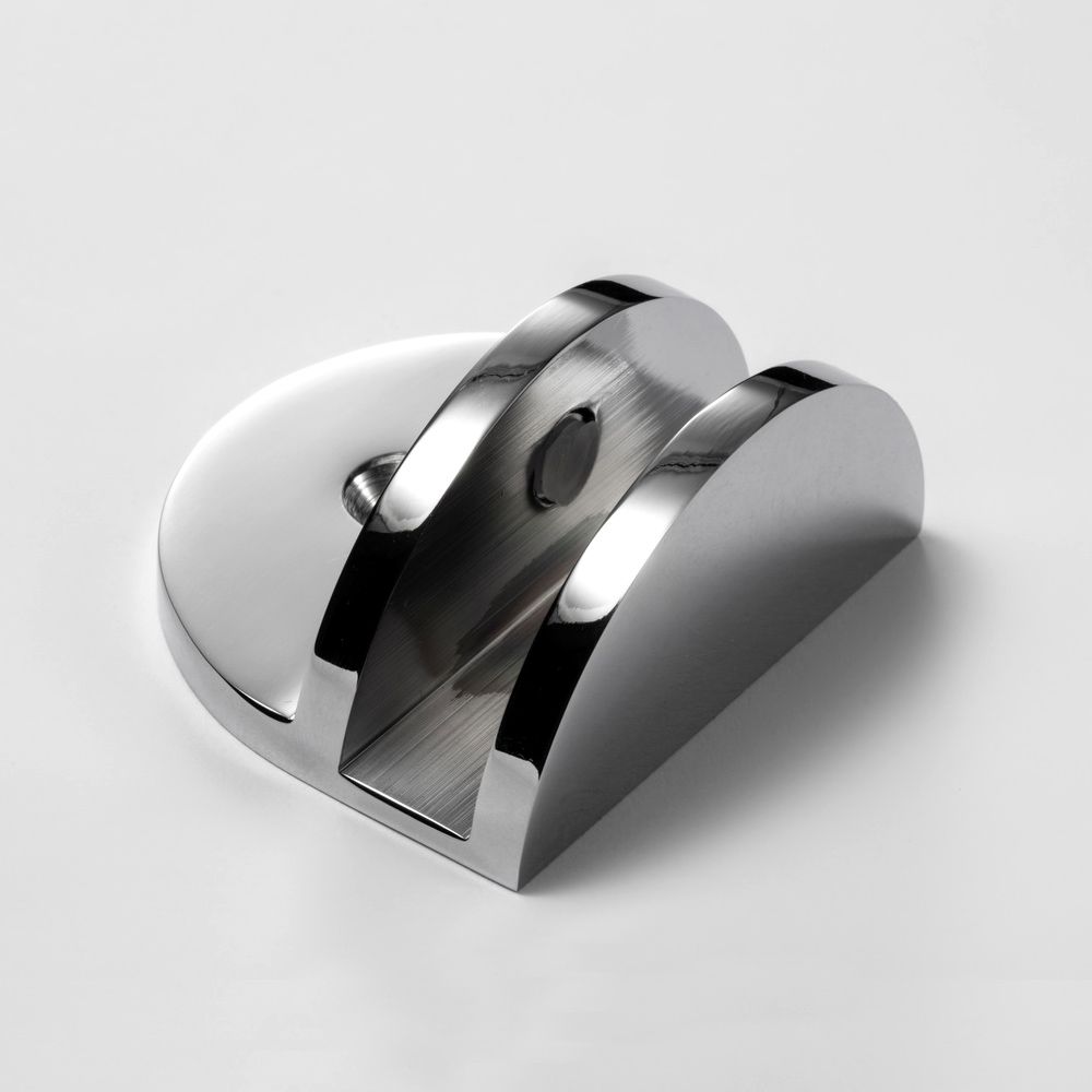 Frameless shower glass U BRACKET WITH HORIZONTAL LEG