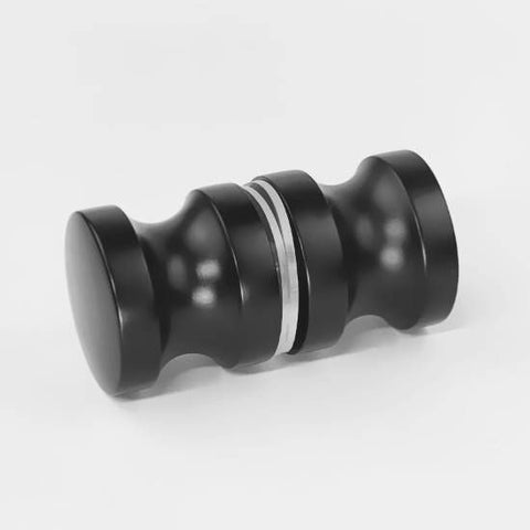 SHOWER KNOB ROUND RECESSED - Matt Black