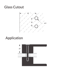 SQUARE SHOWER KNOB HANDLE - Gunmetal Grey