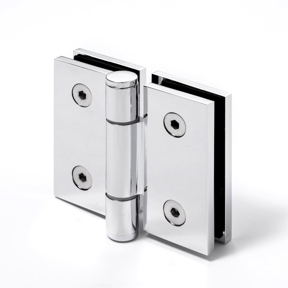 SQUARE BIFOLD HINGE 6MM GLASS - Chrome