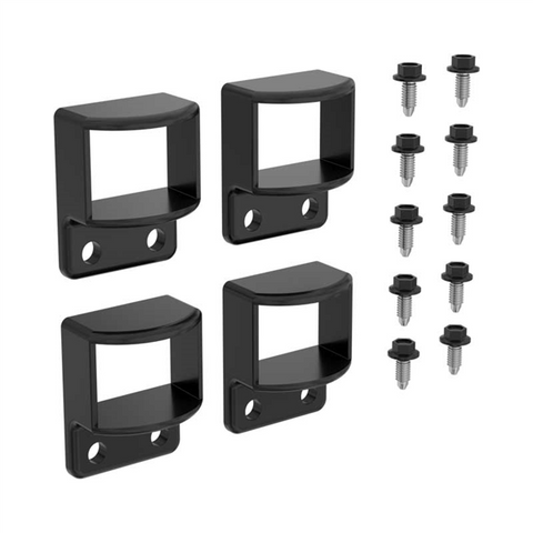 Horizontal brackets - 4 pack POWDER COATED ALUMINIUM, Choose colour