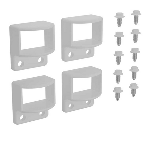 Horizontal brackets - 4 pack POWDER COATED ALUMINIUM, Choose colour