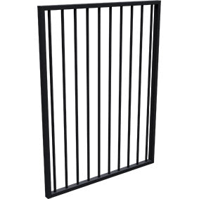 Flat Top Pool Gate - BLACK - Aluminium pool gate 1200 x 975