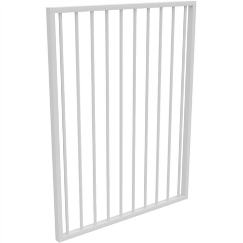 Flat Top Pool Gate - WHITE - Aluminium pool gate  1200 x 975