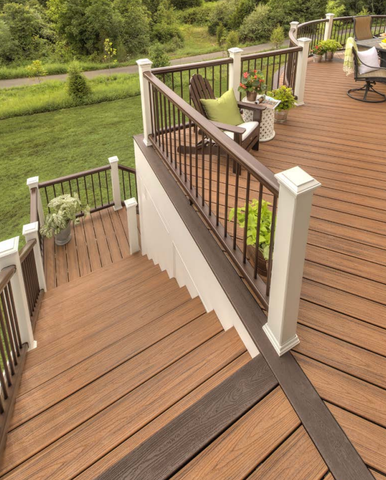 Trex™ Groove Board, Composite deck board, 95% recycled.  25 year warranty