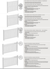 102mm x 102mm 1 way post - Vertical Paling 2590mm Long, picket fence, 7 Year Warranty