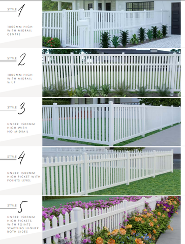 White PVC Vertical paling gate 1205mm x 1850mm, picket fence gate, 7 Year Warranty