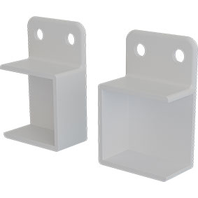 Aluminium Horizontal Bracket - Pack of 2 - Includes 8x Tek Screws