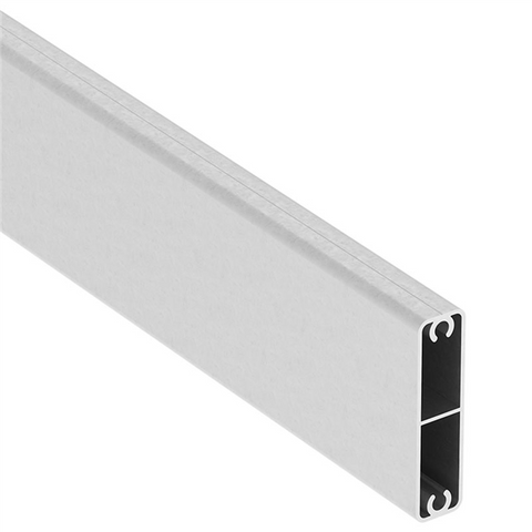 Aluminium Slats 65mm x 16.5mm gate  slat with centre web & 2x screw flutes 6100MM LONG