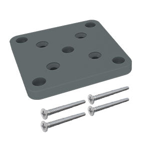 Aluminium base plate set for semi frameless aluminium pool fence posts and 50 x 50mm posts