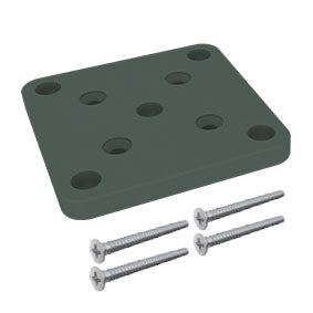 Aluminium base plate set for semi frameless aluminium pool fence posts and 50 x 50mm posts