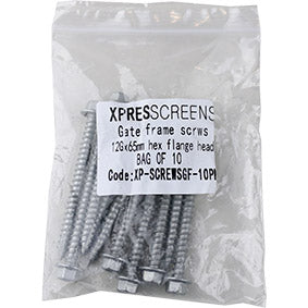 12G x 65mm screws hex flange head Pack of 10