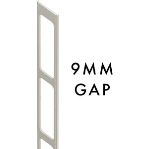 9MM SPACING Aluminium slat gap insert 2100MM LONG