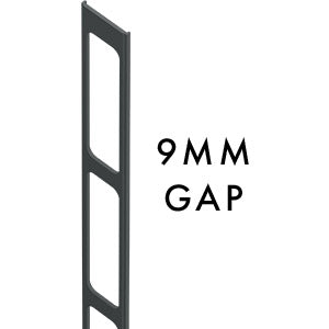9MM SPACING Aluminium slat gap insert 2100MM LONG
