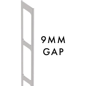 9MM SPACING Aluminium slat gap insert 2100MM LONG