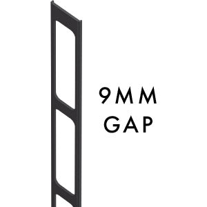 9MM SPACING Aluminium slat gap insert 2100MM LONG