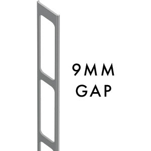 9MM SPACING Aluminium slat gap insert 2100MM LONG