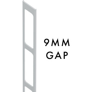 9MM SPACING Aluminium slat gap insert 2100MM LONG