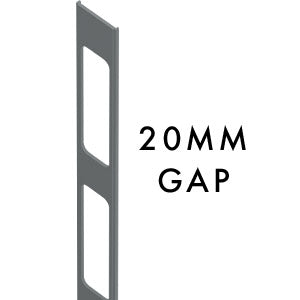 20MM SPACING  Aluminium slat gap insert 2100MM LONG