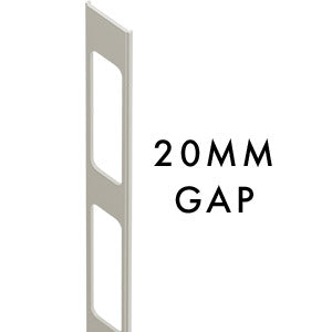 20MM SPACING  Aluminium slat gap insert 2100MM LONG