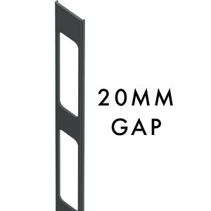 20MM SPACING  Aluminium slat gap insert 2100MM LONG