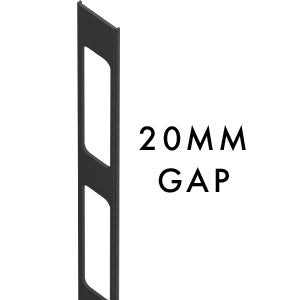 20MM SPACING  Aluminium slat gap insert 2100MM LONG