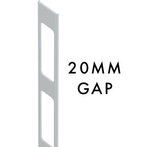 20MM SPACING  Aluminium slat gap insert 2100MM LONG