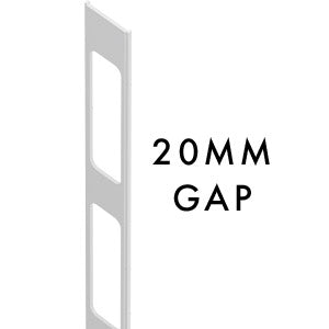 20MM SPACING  Aluminium slat gap insert 2100MM LONG