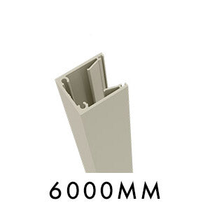 U channel Side frame 28mm x 32mm 6000MM LONG for slats, push fit